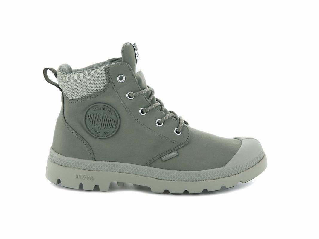 Palladium Pampa Lite + Cuff Wp Womens Waterproof Boots Light Green Australia [MJHXCN-671]